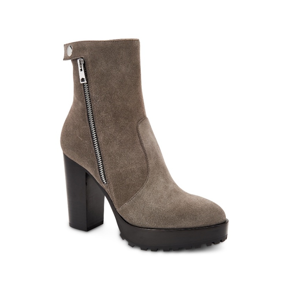 Beautiful boots!  Charcoal Suede Ankle Booties Boots 9